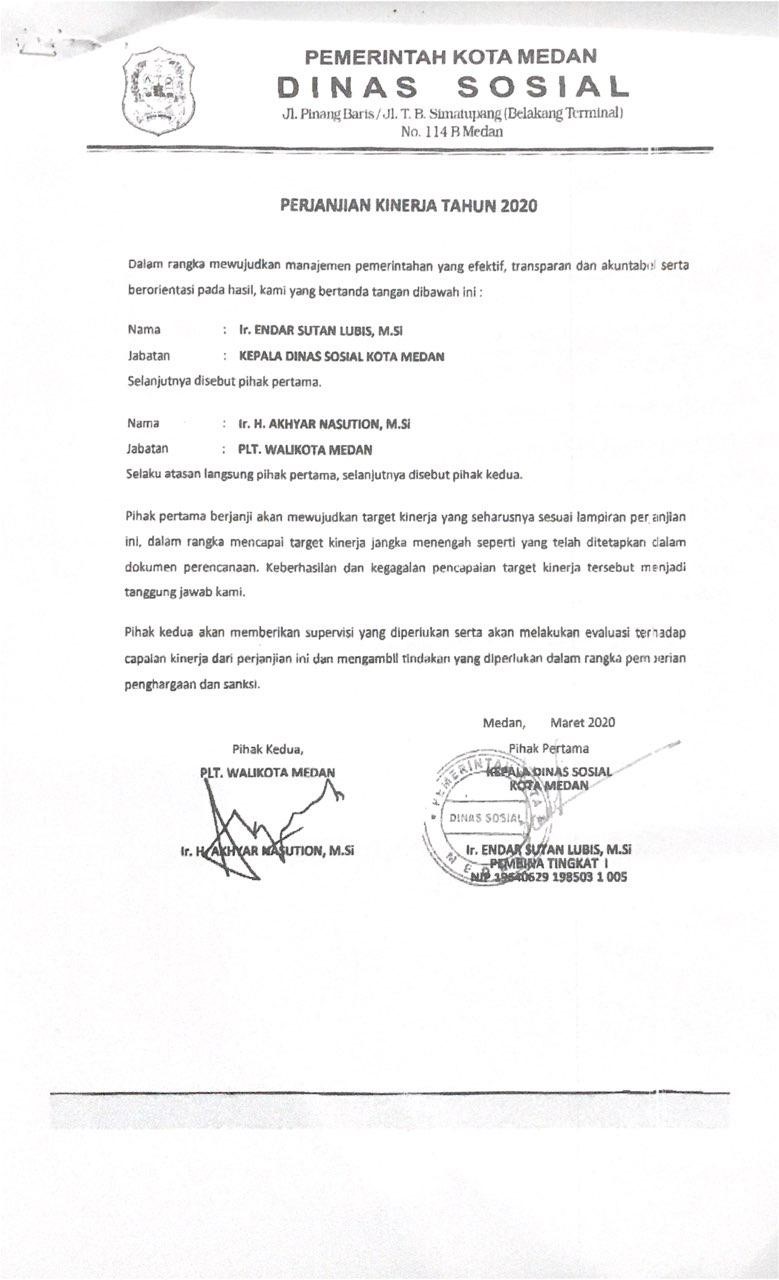 PERJANJIAN KINERJA Pondok Pesantren Daarul Huffazh Banten